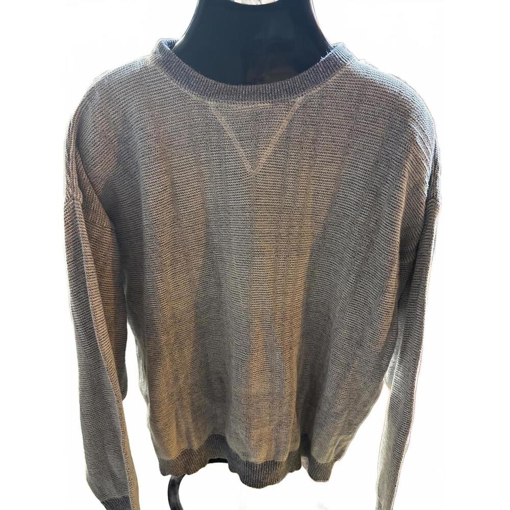 Haley Men’s Textured Grey Knit Sweater XL